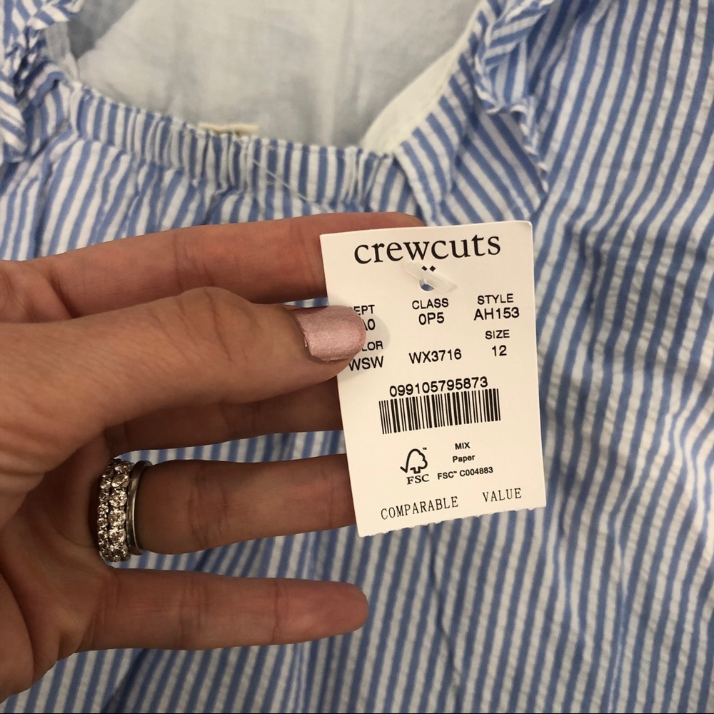 J. Crew Seersucker Ruffle Top - Picture 4 of 5